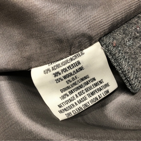 Ladies Classic Grey Wool Blend Coat, Sz 14 (sz lg) - Picture 12 of 13